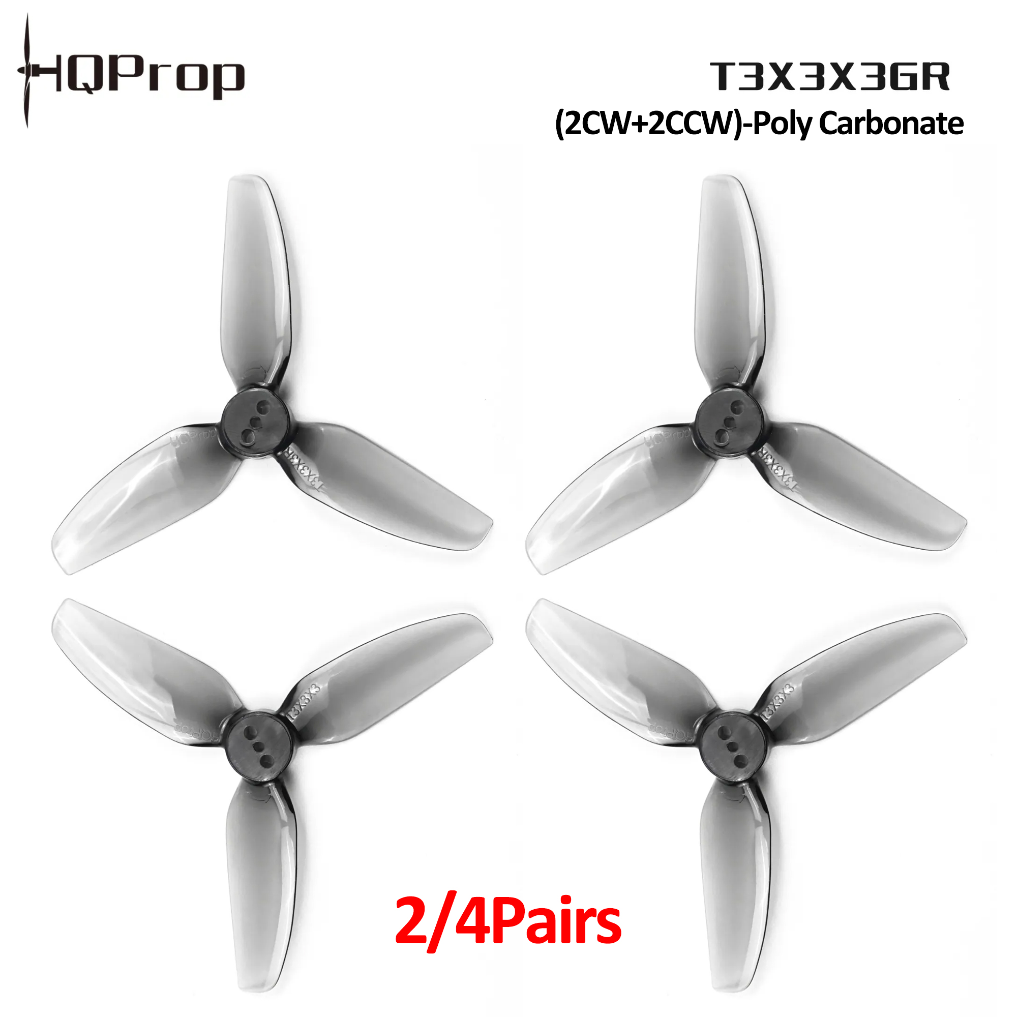 Rc Helicopter Blade - 2/4개 세트 HQProp T3X3X3GR 프로펠러, 3인치